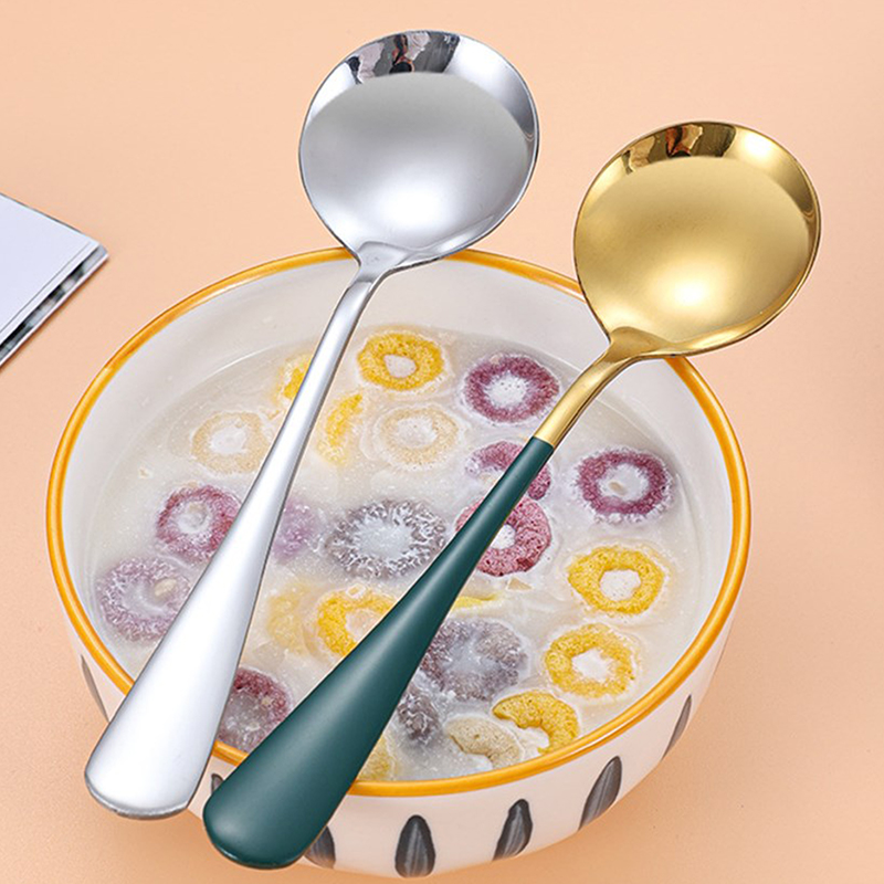 Gold Cutlery Flatware - Household Stainless Steel Korean Spoon Household