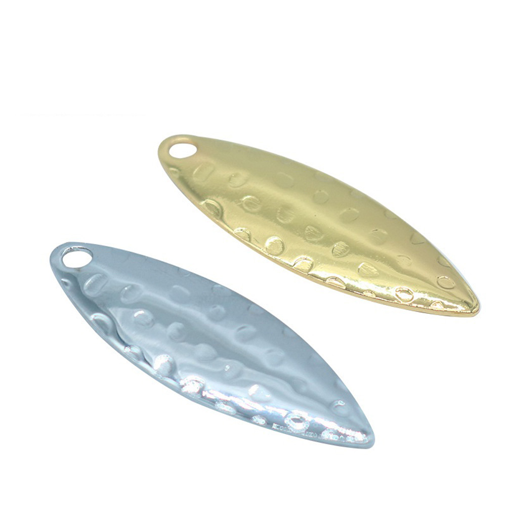 Gold Cutlery Flatware - 10Pcs/lot Willow leaf Sequin Pit surface
