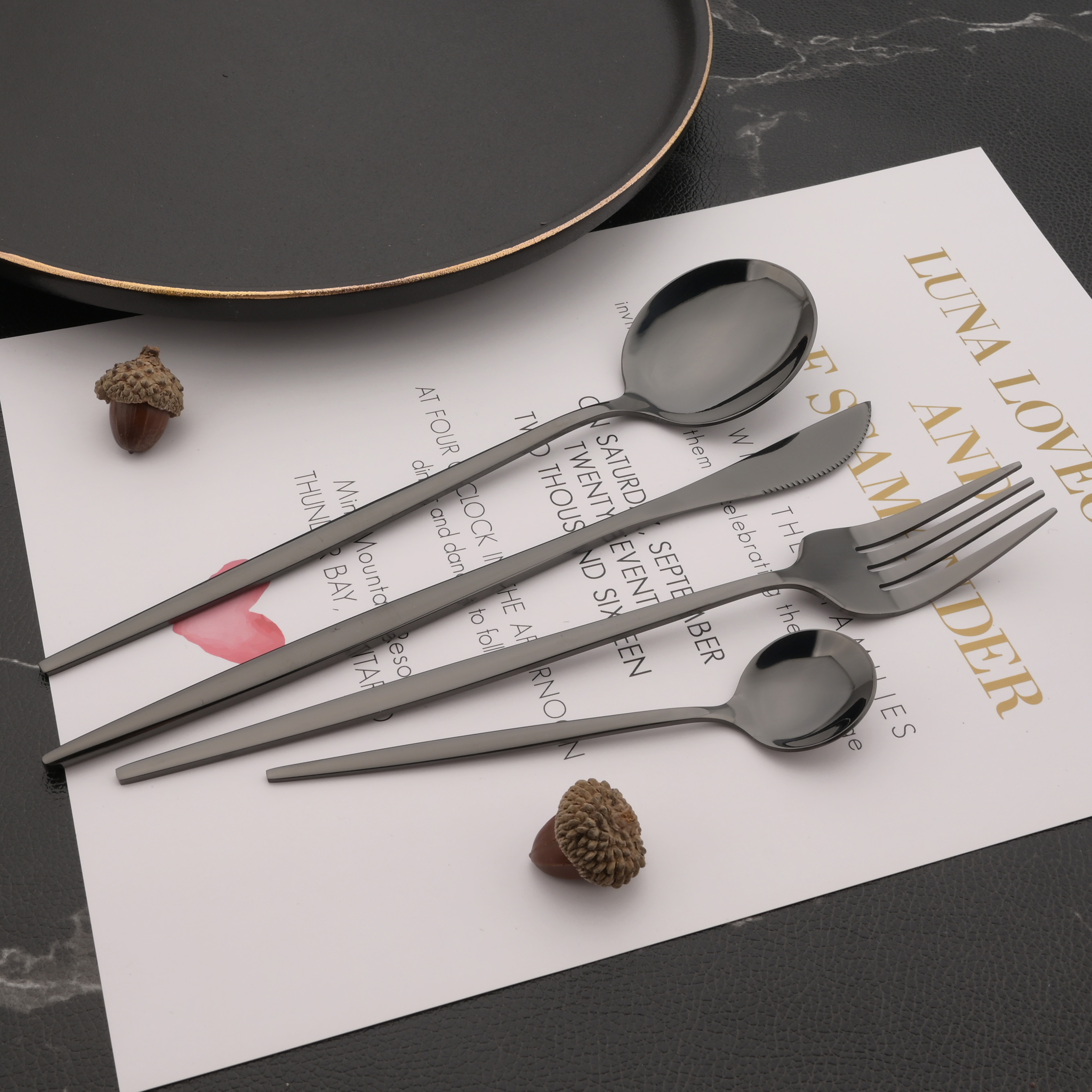 6Pcs Tea Coffee Stir Mini Spoo - Gold Cutlery Flatware recensie en prijs