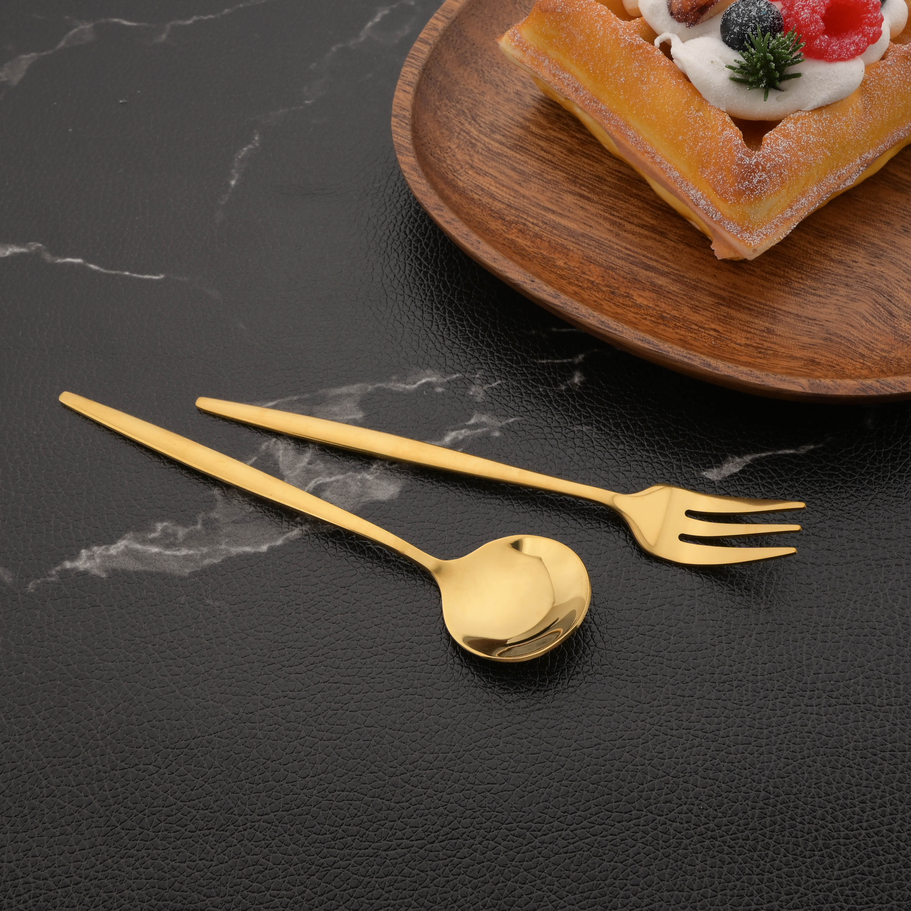 6Pcs Tea Coffee Stir Mini Spoo - Gold Cutlery Flatware recensie en prijs