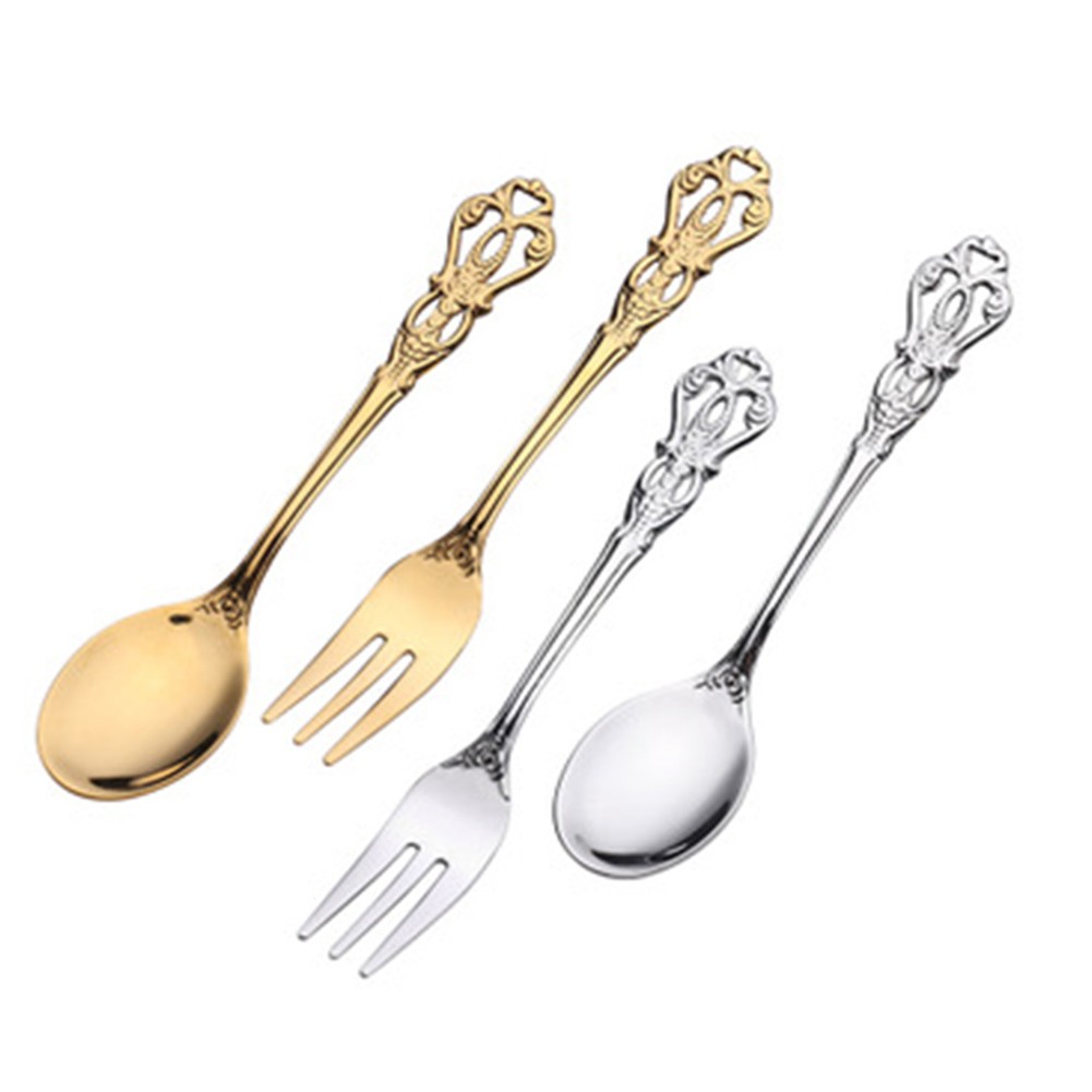 1 Pair Vintage Gold Spoon Fork - Gold Cutlery Flatware recensie en prijs