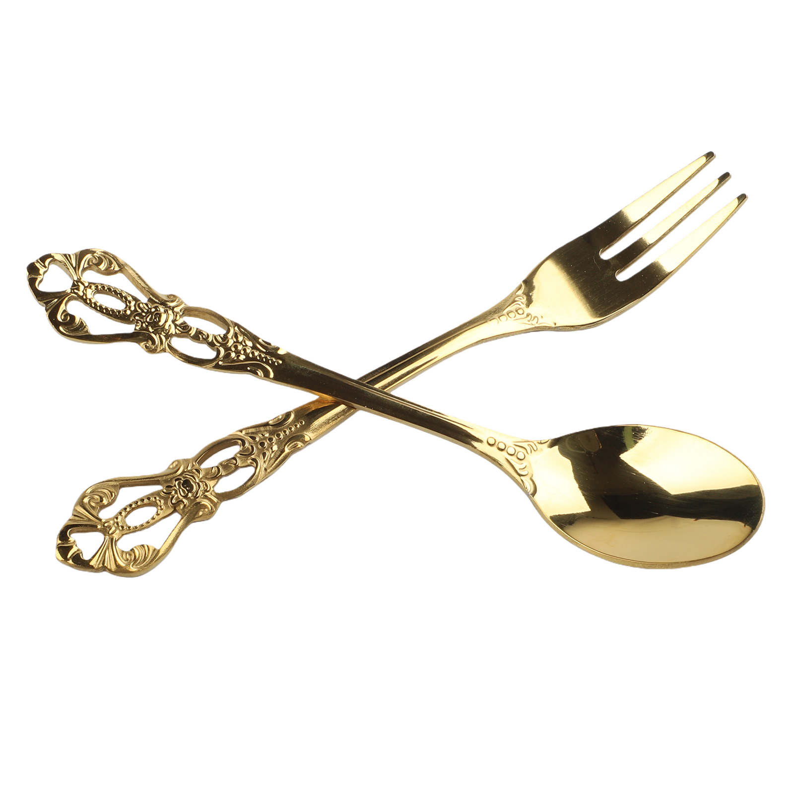 1 Pair Vintage Gold Spoon Fork - Gold Cutlery Flatware recensie en prijs