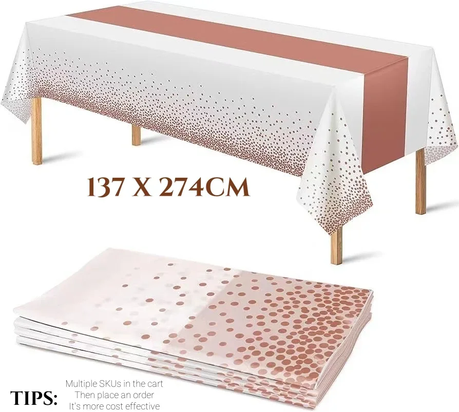 Rose Gold Disposable Tableclot - Gold Cutlery Flatware recensie en prijs