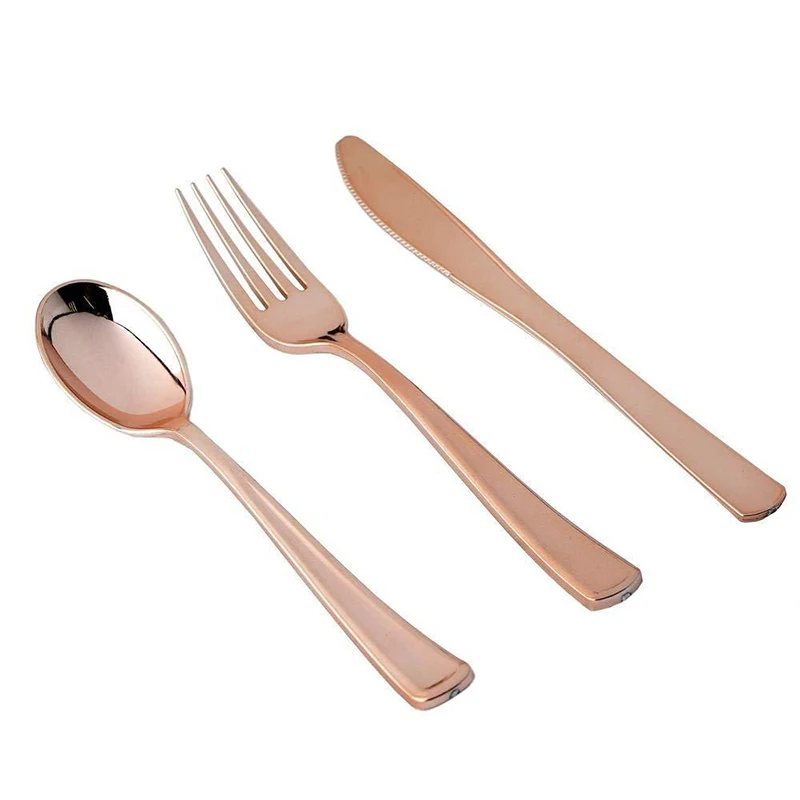 Rose Gold Party Tableware Kit  - Gold Cutlery Flatware recensie en prijs