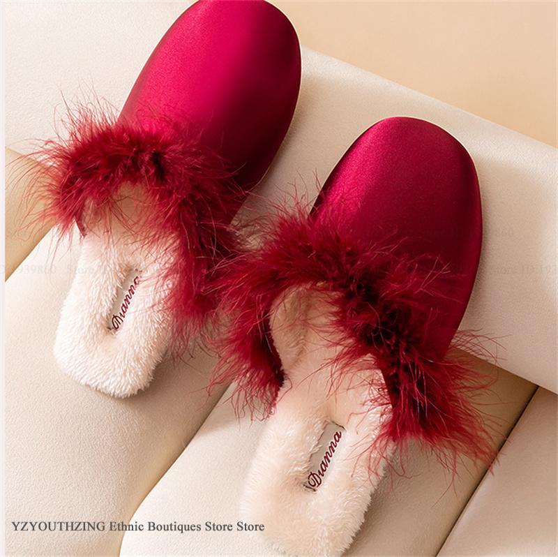 Luxury Feather Satin Fluffy Sl - Luxury Lifestyle Shoes recensie en prijs