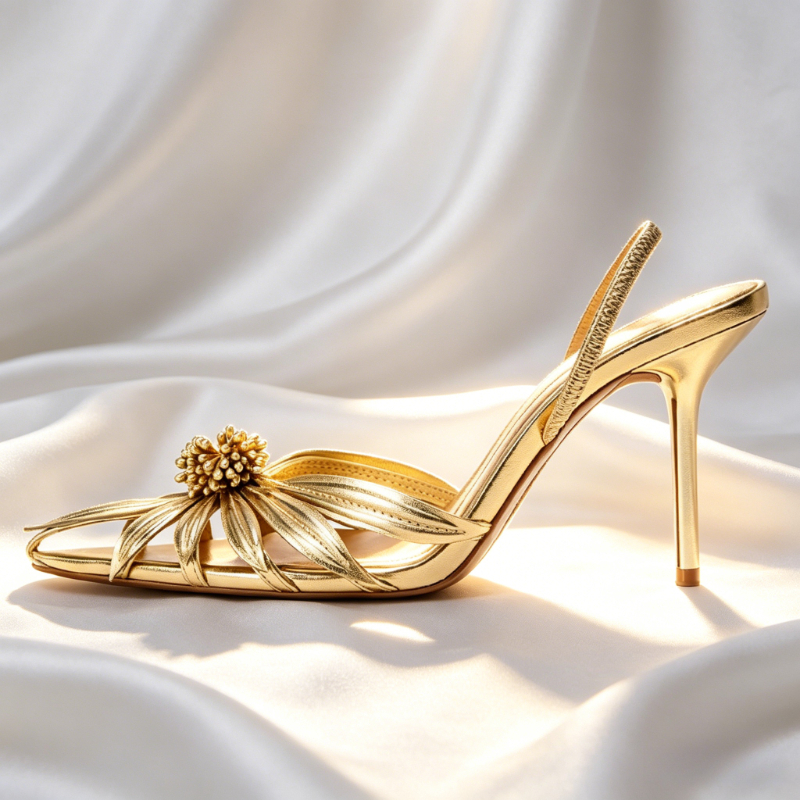 Luxury Gold Floral Detail Slin - Luxury Lifestyle Shoes recensie en prijs