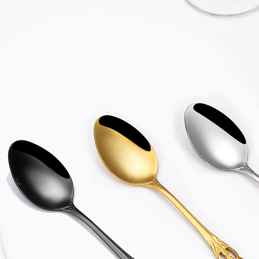 2/4/6/12pcs Gold Dessert Spoon - Gold Cutlery Flatware recensie en prijs