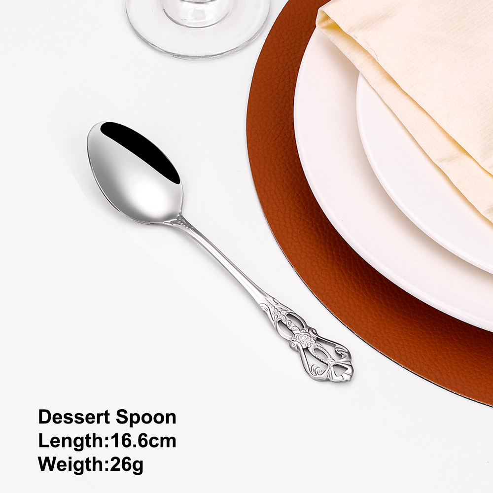 2/4/6/12pcs Gold Dessert Spoon - Gold Cutlery Flatware recensie en prijs